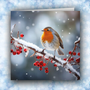 Festive robin - pack of 10 Christmas cards